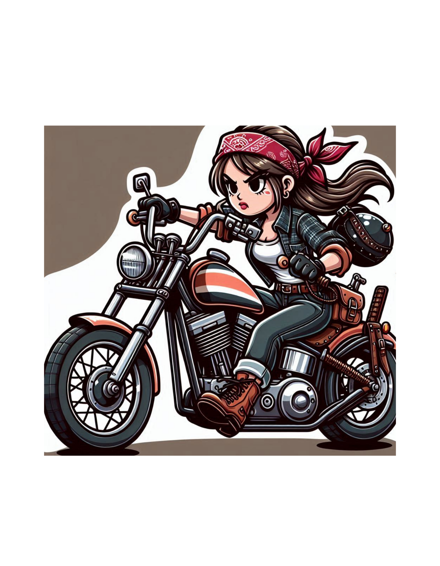 t-shirt korte mouwen motor chick