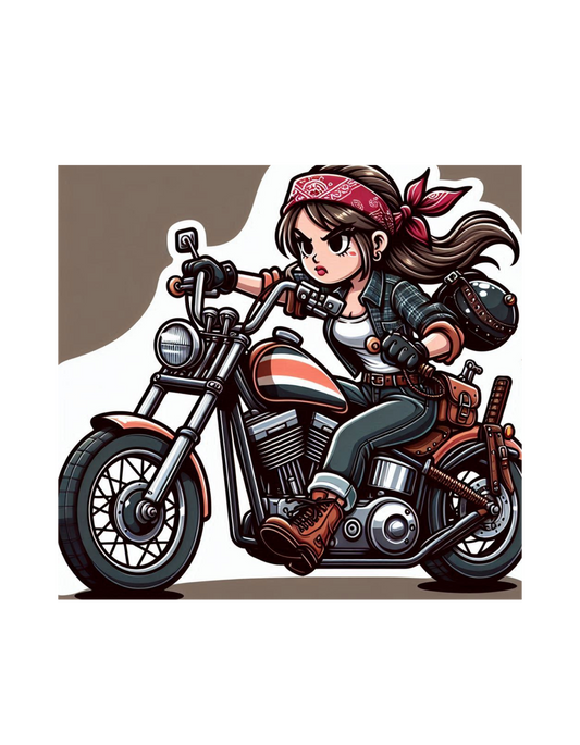 t-shirt korte mouwen motor chick